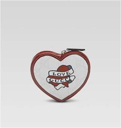 Gucci Tattoo Collection Heart Shaped Coin Purse, $235