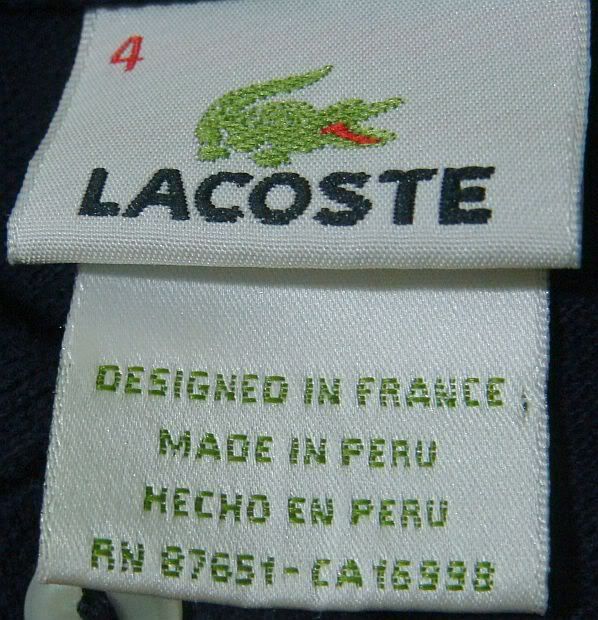 how to check original lacoste shirt