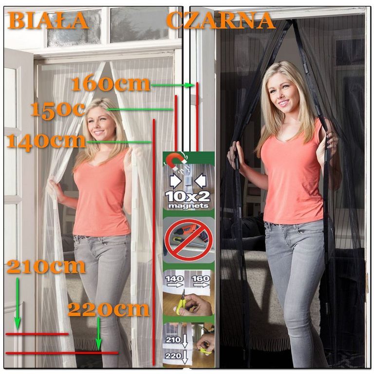 moskitiera magnetyczna 160cm