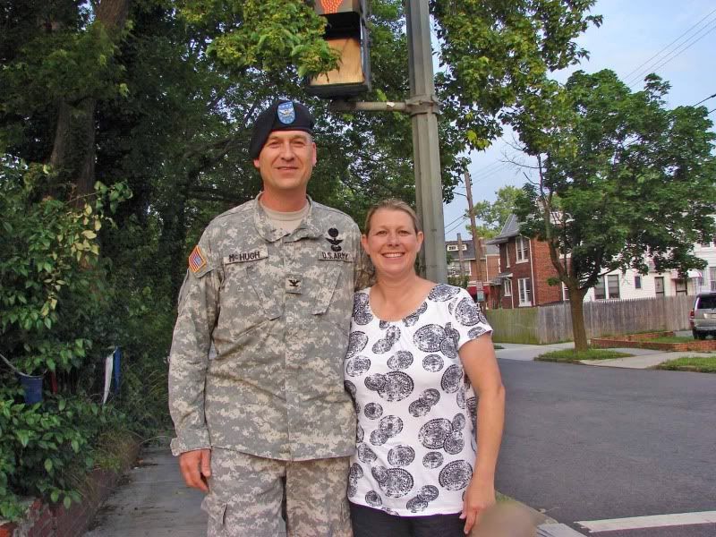 Col P McHugh Garrison Commander &amp; wife