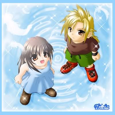 animecloudguytifagirl.jpg Cloud and Tifa, When They Were Young image by heroineofearth