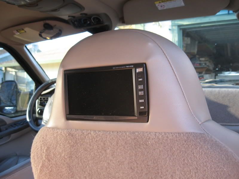 Installing Alpine 780 monitors into 'non' bucket seat type headrests