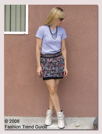 ruffled floral skirt
