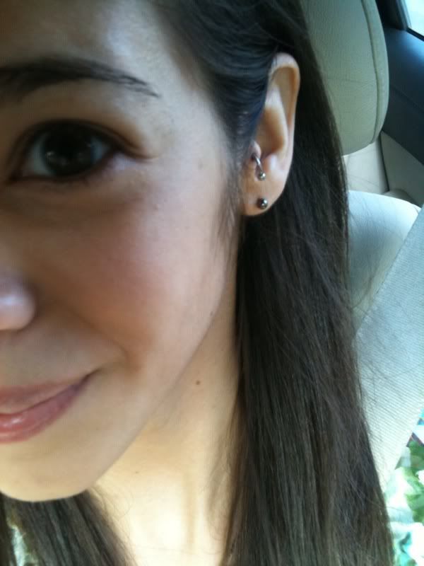 just a tragus piercing. I want one nipple pierced.. but I don't know if that 