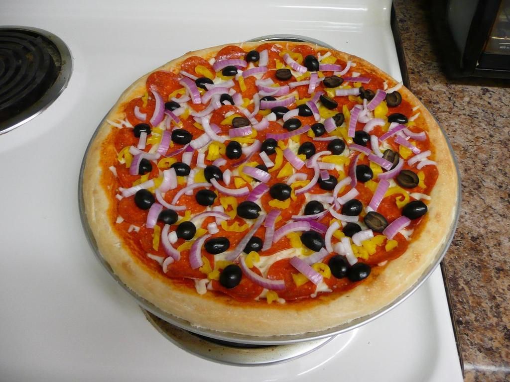 Cheese and toppings added. Yes, there is cheese in there somewhere