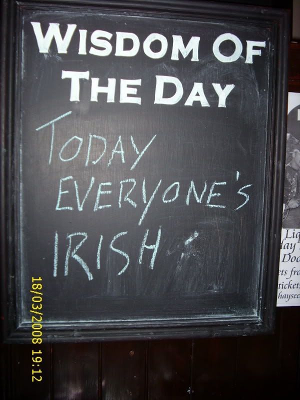 half the world is Irish and the other half is jealous…