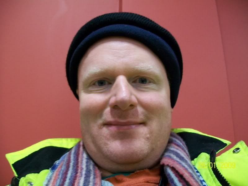 with my hi-viz netto jacket, very nice and warm in this weather