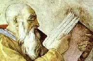 Detail from 'Zechariah,' Sistine fresco by Michelangelo di Lodovico Buonarroti Simoni, c. 1509