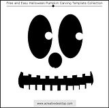 Funny Faces Halloween pumpkin carving templates
