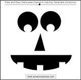 Funny Faces Halloween pumpkin carving templates