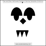 Funny Faces Halloween pumpkin carving templates
