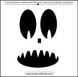 Funny Faces Halloween pumpkin carving templates