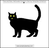 Halloween carving pumpkin patterns cats