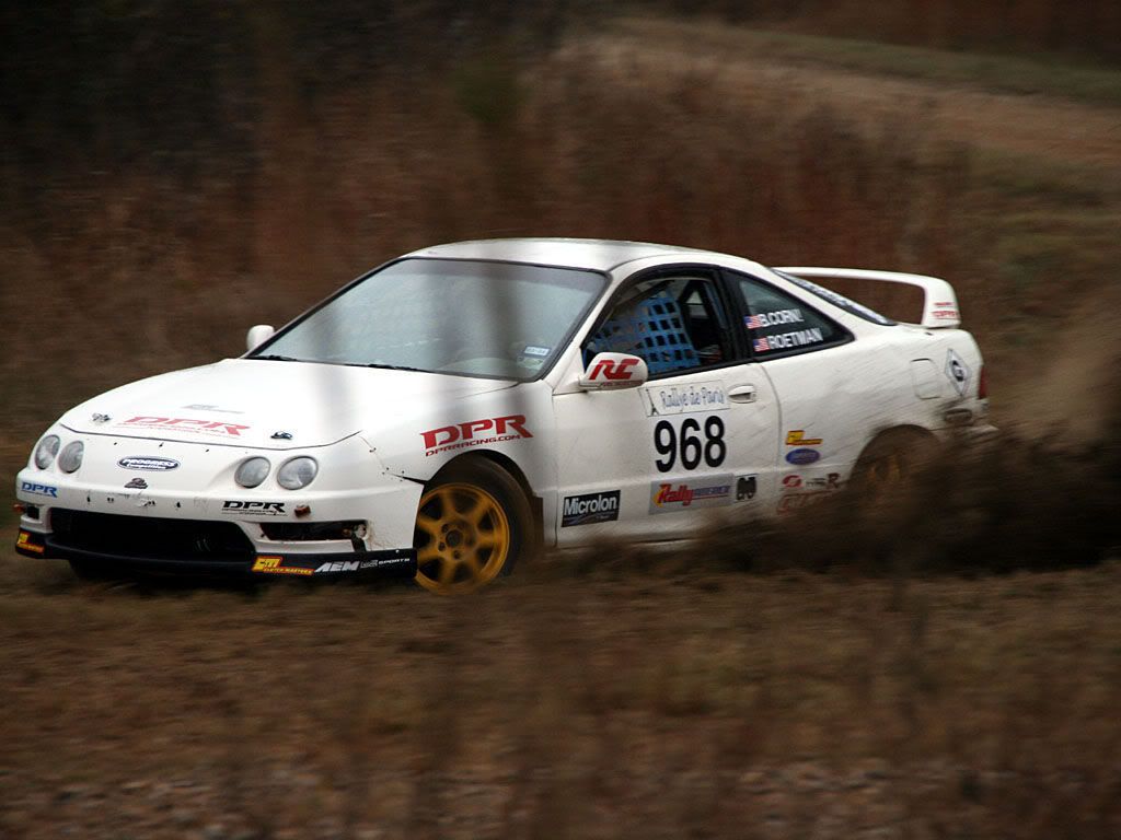 Flying past the spectator area at the 2007 Rallye de Paris., First time driver and codriver. Ross Roetman nad I managed to take home 2nd place.
