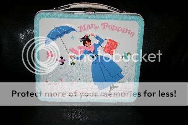 Vintage Mary Poppins Metal Lunch Pale  