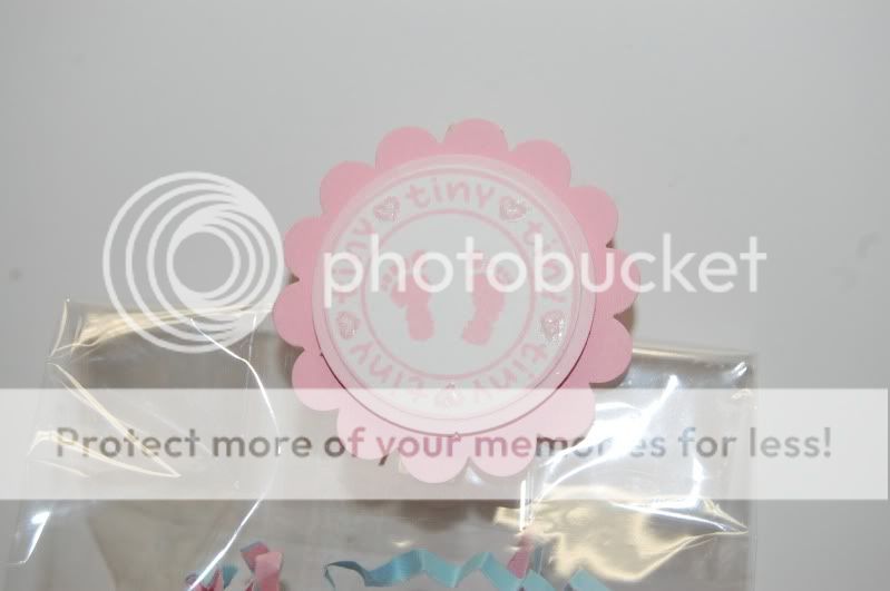 Pink Girl Baby Shower Treat Bag Toppers Party Favors  