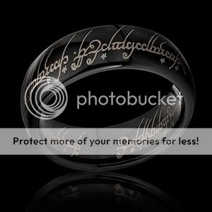 Tungsten Wedding Band Ring Lord of the Rings replica  