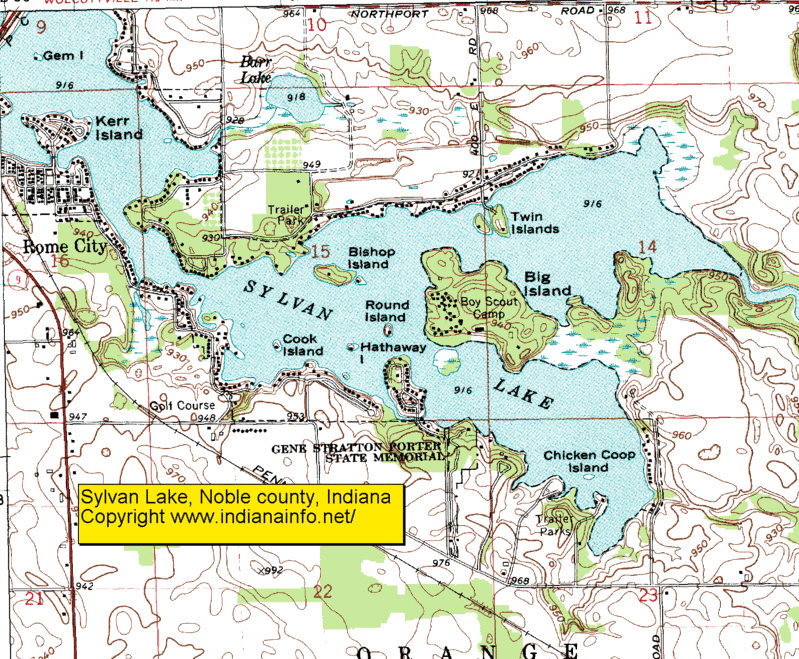 Sylvan Lake Map, Noble County, Indiana Maps gif by sam1028 | Photobucket