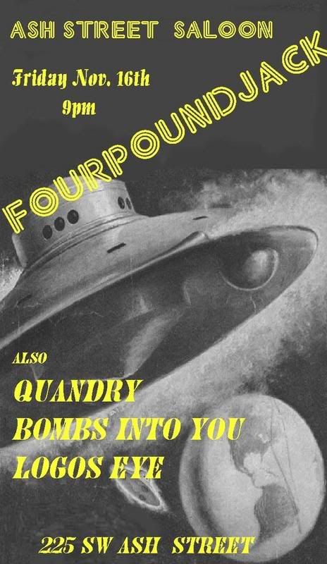 Nov 16: Ash St Saloon–Support Local Music Ash St Saloon, bombs into you