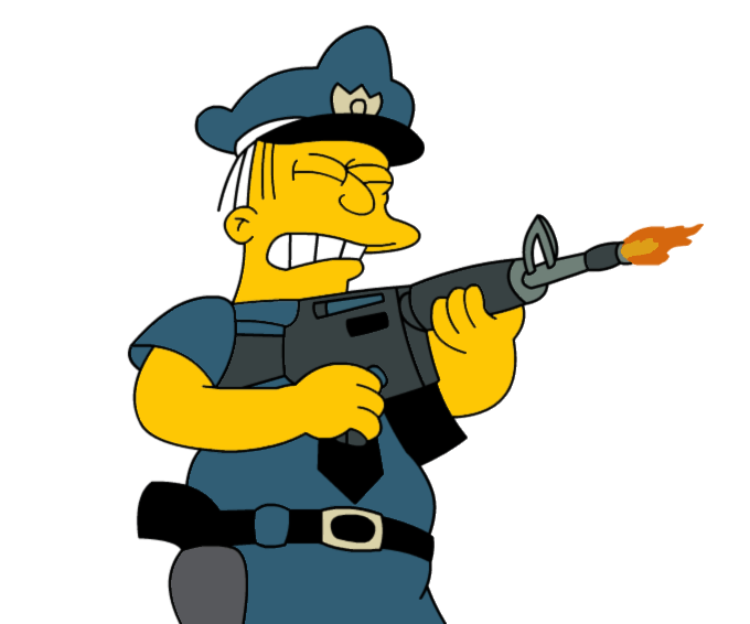 Guns and fun in the Simpsons.